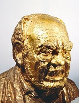 Guillevic grimacant,1994. Bronze, 36x40x27cm